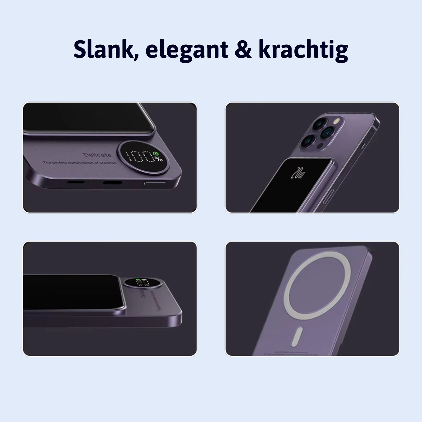 Magnetische & draadloze powerbank