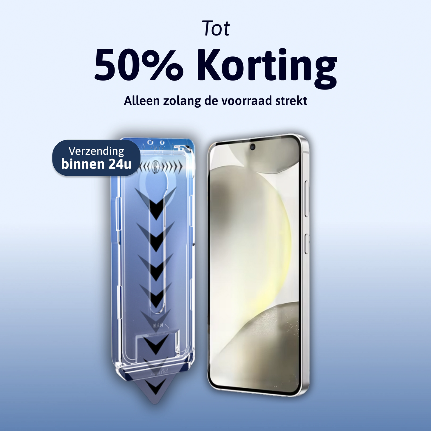 Stof- en Bubbelvrije Screen Protector - Samsung-S