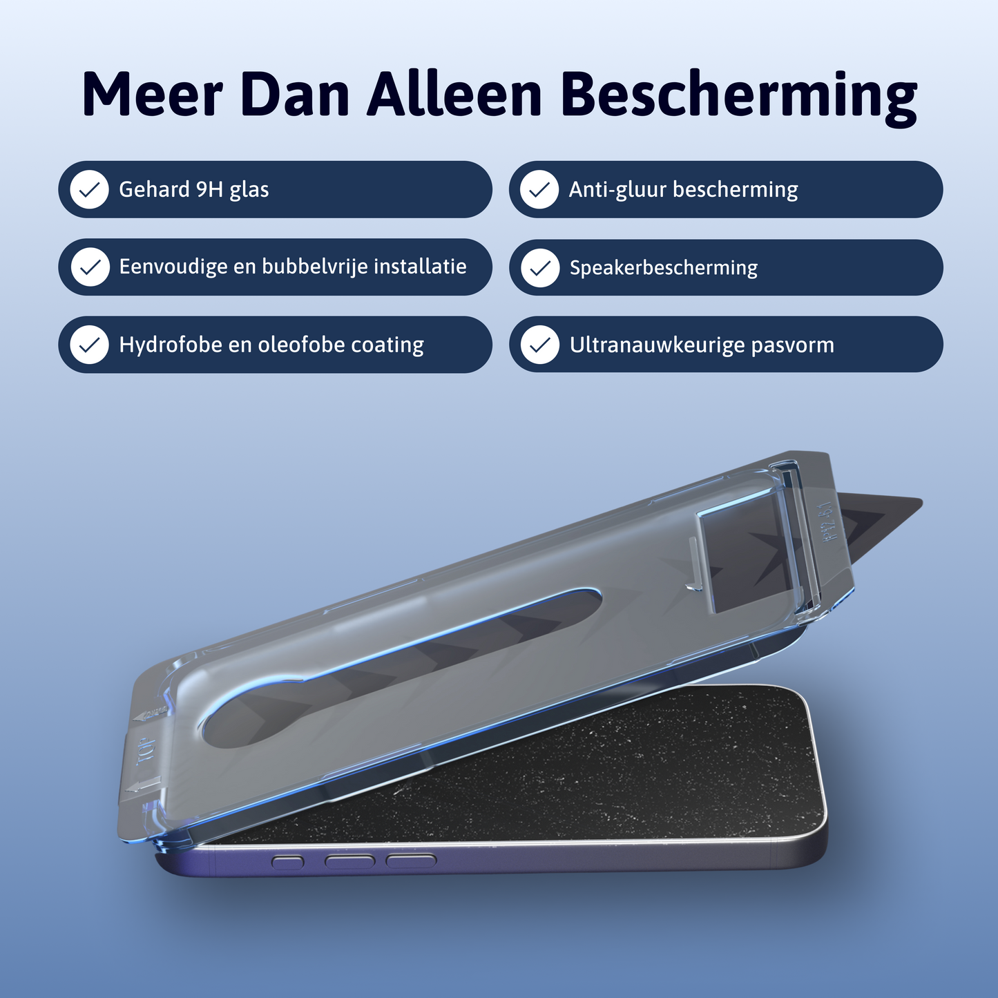 Stof- en Bubbelvrije Screen Protector - iPhone