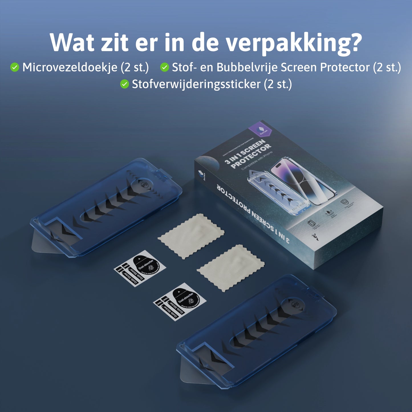 Stof- en Bubbelvrije Screen Protector - iPhone