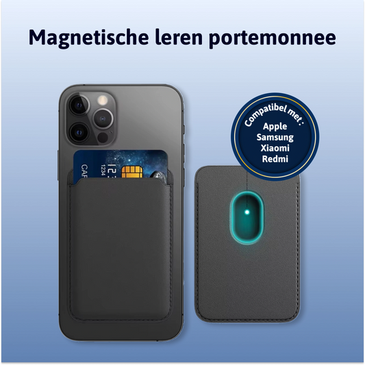 Magnetische Leren Portemonnee