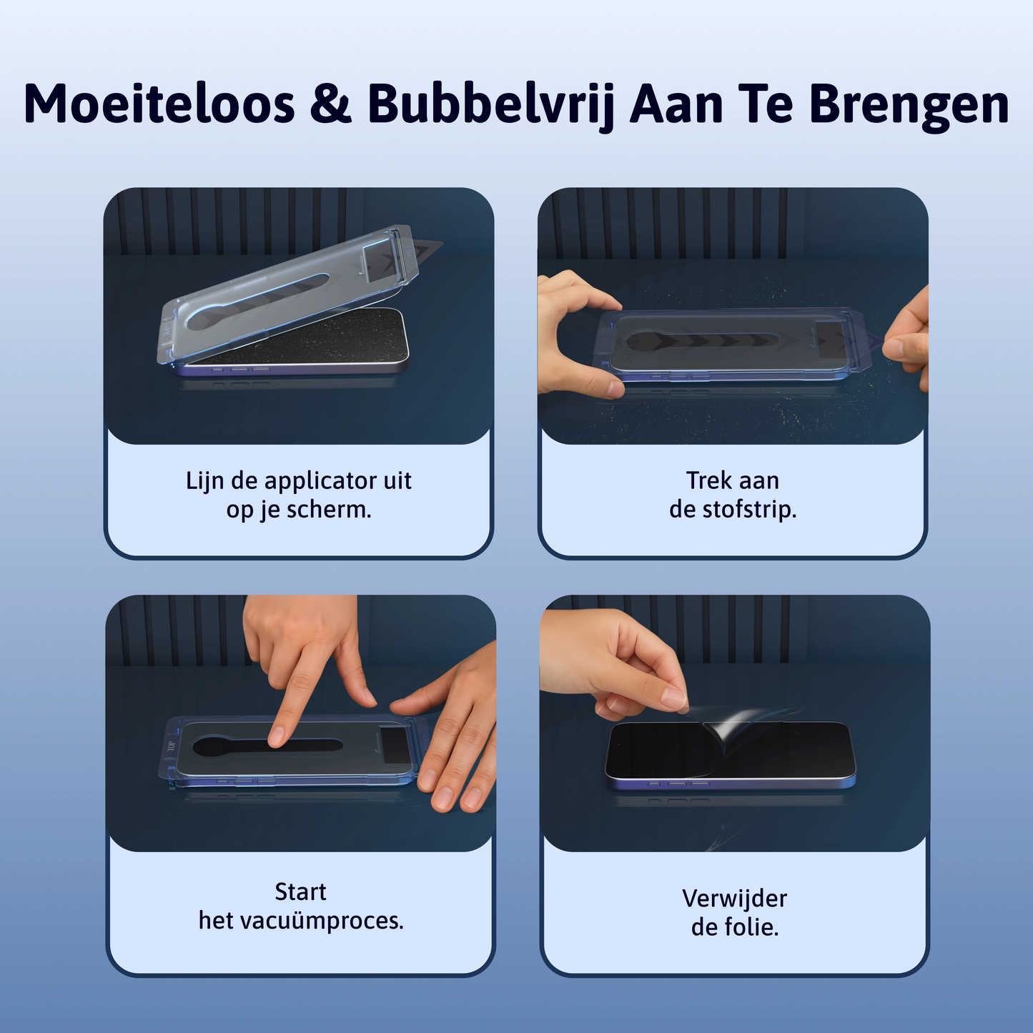 Stof- en Bubbelvrije Screen Protector - iPhone