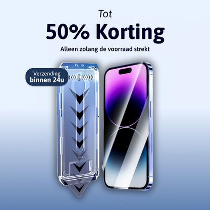 Stof- en Bubbelvrije Screen Protector - iPhone