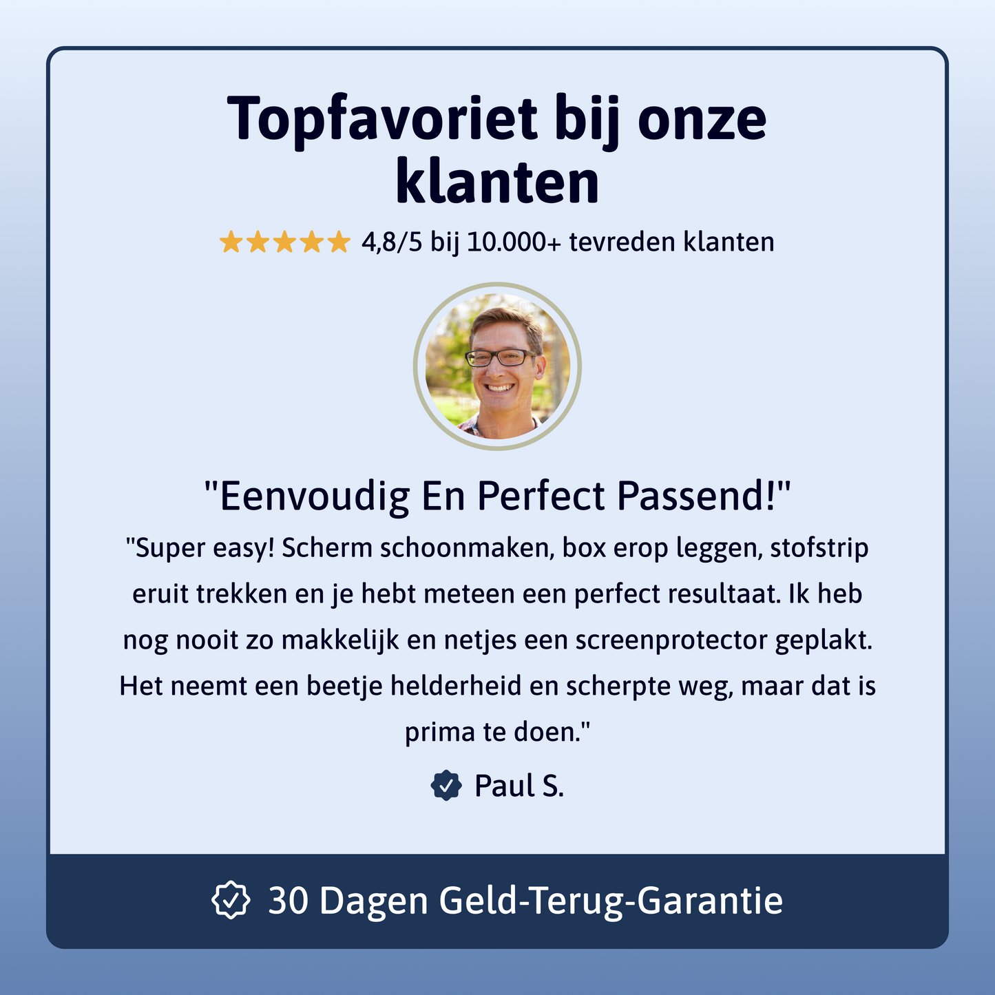Stof- en Bubbelvrije Screen Protector - Samsung-S
