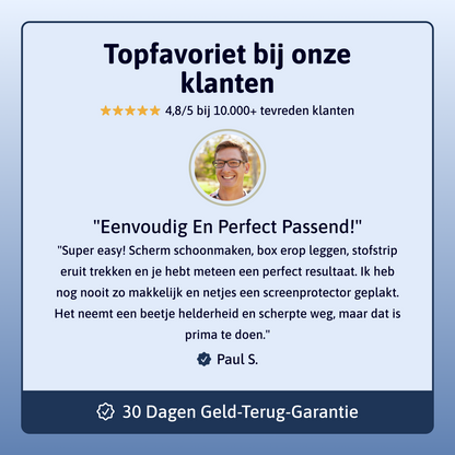 Stof- en Bubbelvrije Screen Protector - Samsung-S