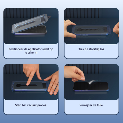 Stof- en Bubbelvrije Screen Protector - Samsung-S