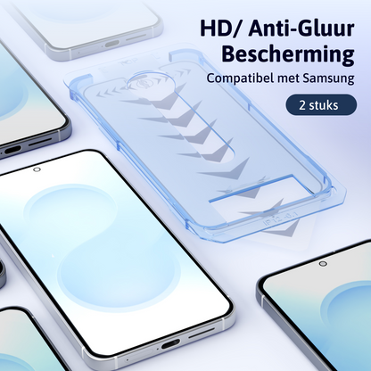 Stof- en Bubbelvrije Screen Protector - Samsung-S